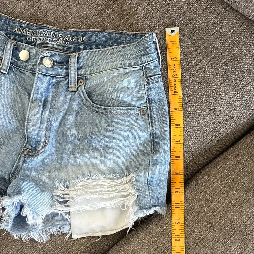 American Eagle Outfitters Vintage High Rise Festival Distressed Jean Shorts 4